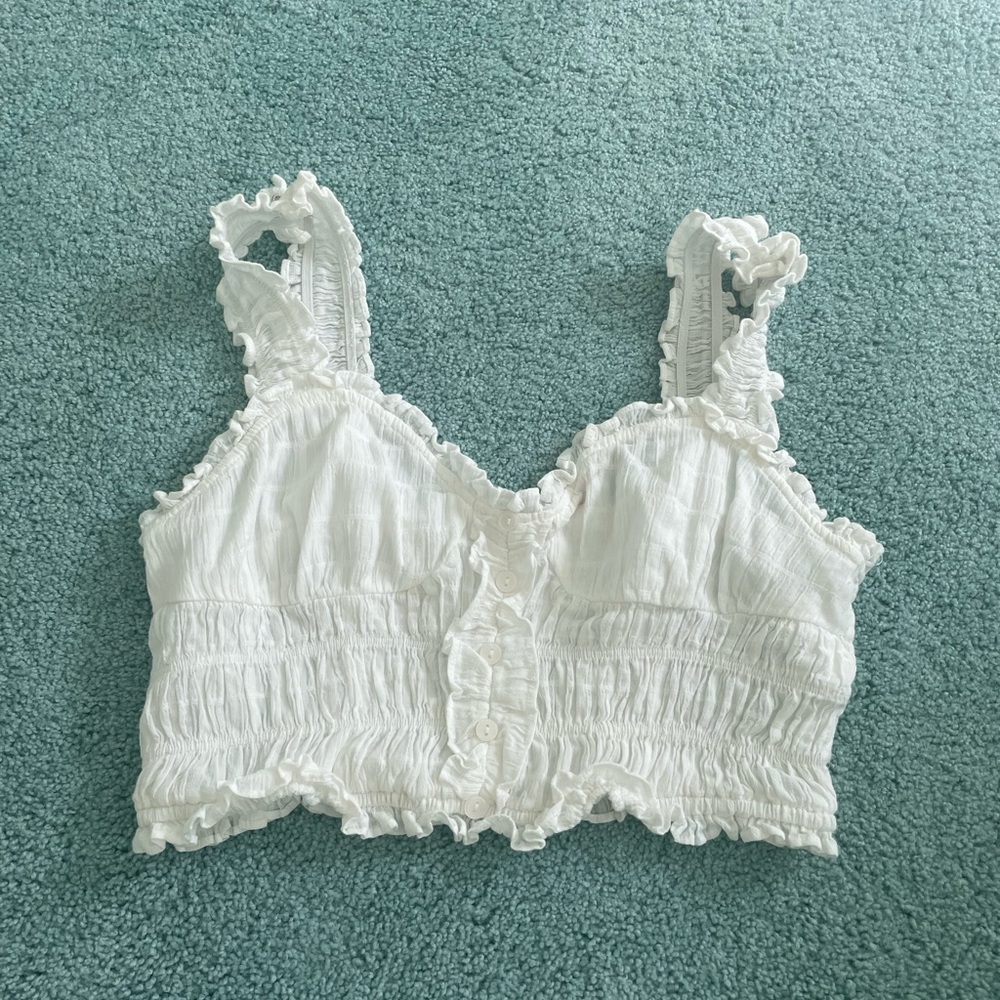 Bershka M cropped tank top! Barely Worn, great condition! Runs small